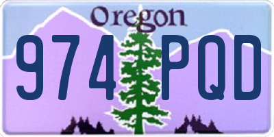 OR license plate 974PQD