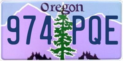 OR license plate 974PQE