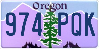 OR license plate 974PQK