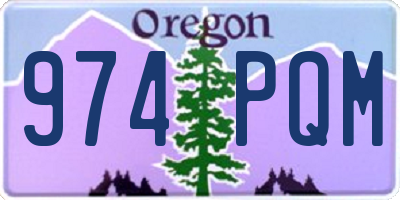 OR license plate 974PQM