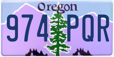 OR license plate 974PQR
