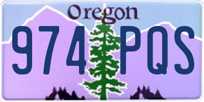 OR license plate 974PQS