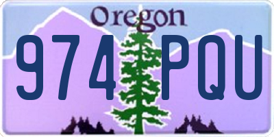 OR license plate 974PQU