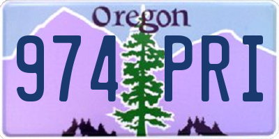 OR license plate 974PRI