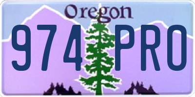 OR license plate 974PRO
