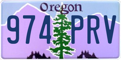 OR license plate 974PRV