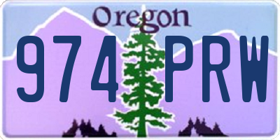 OR license plate 974PRW