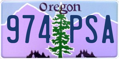 OR license plate 974PSA