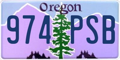 OR license plate 974PSB
