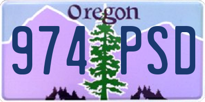 OR license plate 974PSD