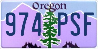 OR license plate 974PSF