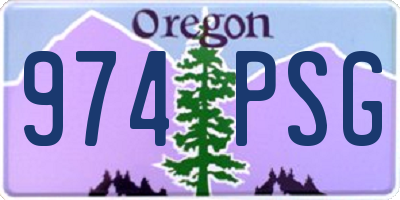 OR license plate 974PSG