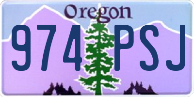 OR license plate 974PSJ