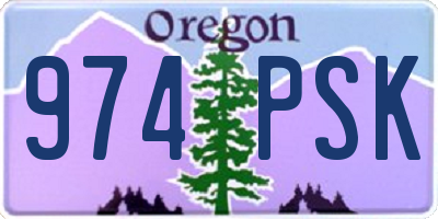 OR license plate 974PSK