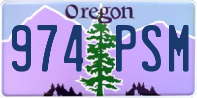 OR license plate 974PSM