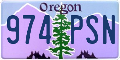 OR license plate 974PSN