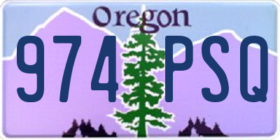 OR license plate 974PSQ