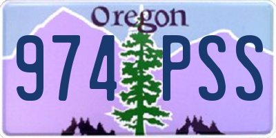 OR license plate 974PSS