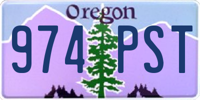 OR license plate 974PST