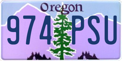 OR license plate 974PSU