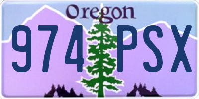 OR license plate 974PSX