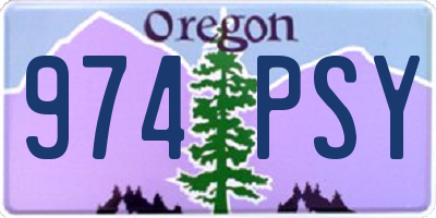 OR license plate 974PSY