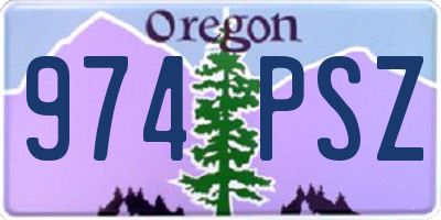 OR license plate 974PSZ