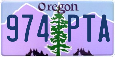 OR license plate 974PTA