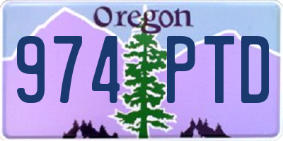 OR license plate 974PTD