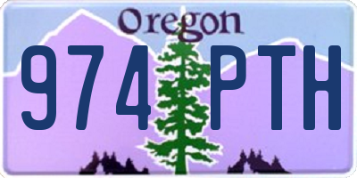 OR license plate 974PTH