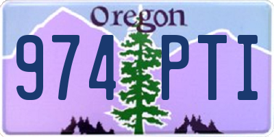 OR license plate 974PTI