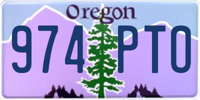 OR license plate 974PTO