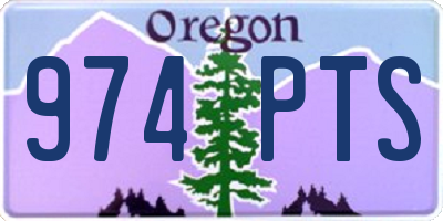 OR license plate 974PTS