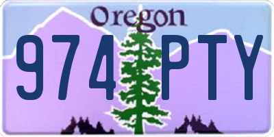 OR license plate 974PTY