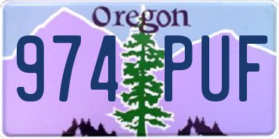 OR license plate 974PUF