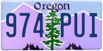OR license plate 974PUI