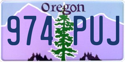 OR license plate 974PUJ