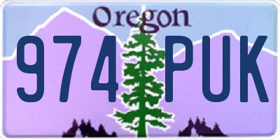 OR license plate 974PUK