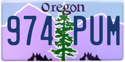 OR license plate 974PUM