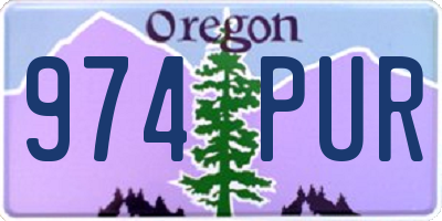 OR license plate 974PUR