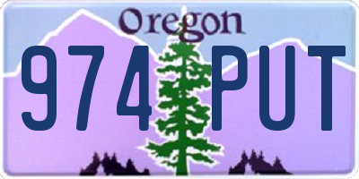 OR license plate 974PUT