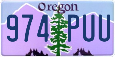 OR license plate 974PUU