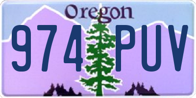 OR license plate 974PUV