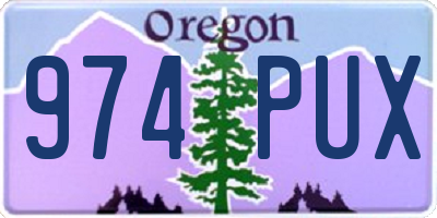 OR license plate 974PUX