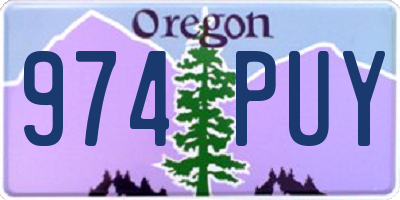 OR license plate 974PUY