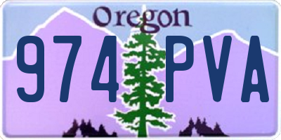 OR license plate 974PVA