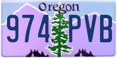 OR license plate 974PVB