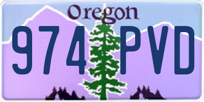 OR license plate 974PVD