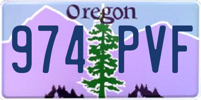 OR license plate 974PVF