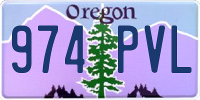OR license plate 974PVL